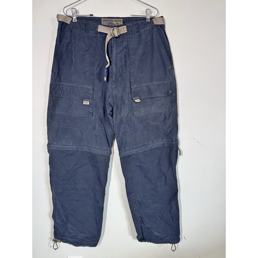 Vtg Men's Abercrombie Fitch Paratrooper Pants Zip-Off Military Cargo Size Medium